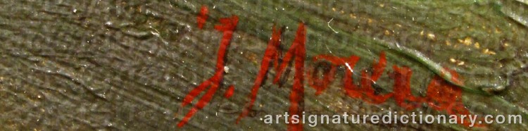 Authentic signature by Jaime MORERA Y GALICIA on  artwork
