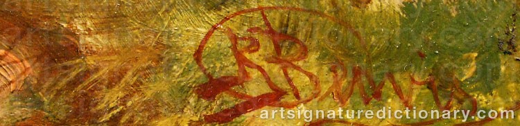 Authentic signature by Richard BEAVIS on Painting/Watercolour artwork