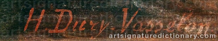Authentic signature by Hortense DURY-VASSELON on Painting/Watercolour artwork
