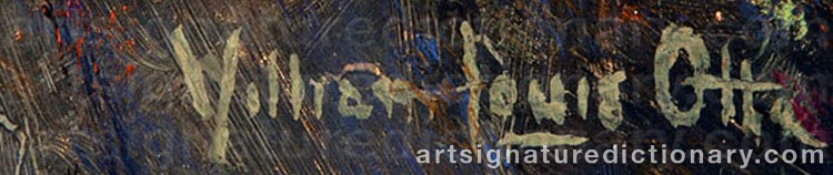 Authentic signature by William Louis OTTE on artwork