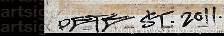 Authentic signature by Pete ‘Pete St’ STREET on artwork