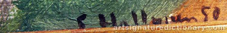 Authentic signature by Erik HALLGREN on artwork