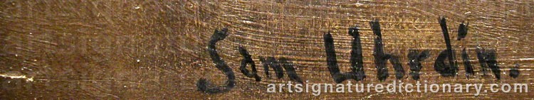 Forged signature of Sam UHRDIN