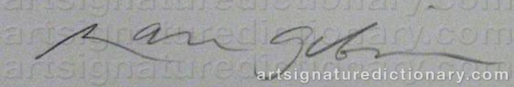 Authentic signature by Ralph GIBSON on artwork