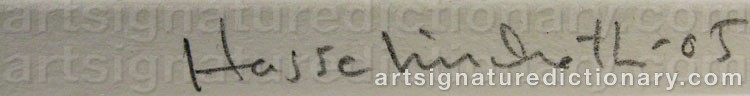 Authentic signature by Hasse LINDROTH on artwork