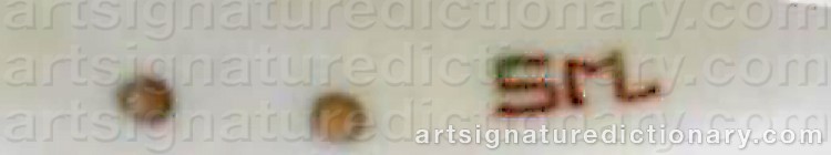 Authentic signature by Stig Mårten LÖVBRAND on artwork