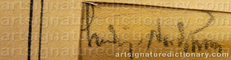Authentic signature by Ludvig ‘Lubbe’ NORDSTRÖM on artwork