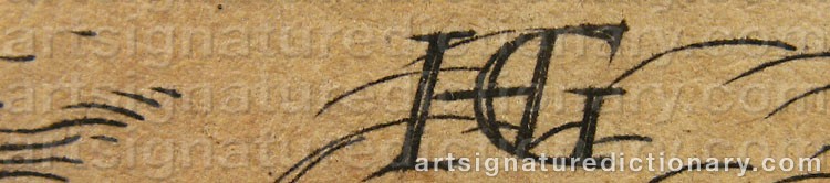 Authentic signature by Hendrick GOLTZIUS on  artwork