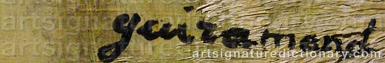 Authentic signature by Paul GUIRAMAND on Painting/Watercolour artwork