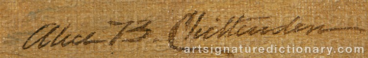 Authentic signature by Alice Brown CHITTENDEN on Painting/Watercolour artwork
