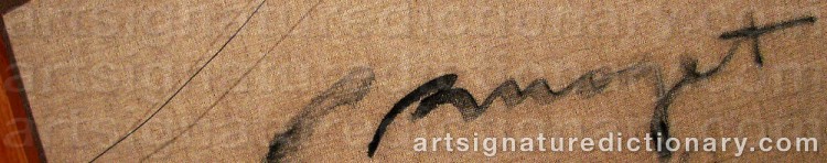 Authentic signature by Piet, Pierre MOGET on  artwork