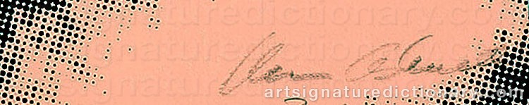 Authentic signature by Unni ASKELAND on  artwork