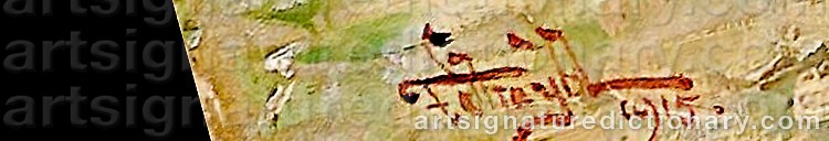 Authentic signature by Frantisek STRAYBL on  artwork