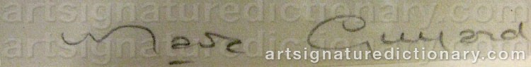 Authentic signature by Marc GUYARD on artwork