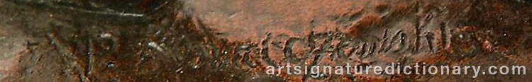 Authentic signature by Paul Ludwig KOWALCZEWSKI on Sculpture artwork