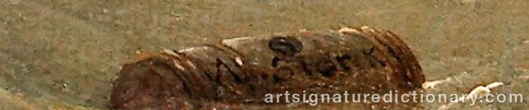 Authentic signature by Abraham Jansz STORCK on artwork