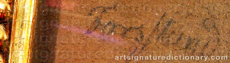 Authentic signature by Jonas FORSSLUND on  artwork