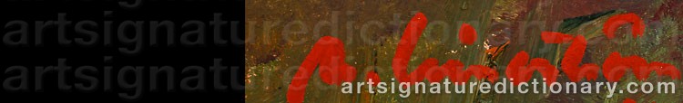 Authentic signature by Martin LINDSTRÖM on artwork