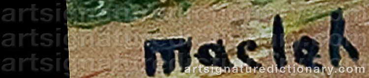 Authentic signature by Elisee MACLET on Painting/Watercolour artwork