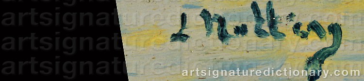 Authentic signature by Louis NATTERO on artwork