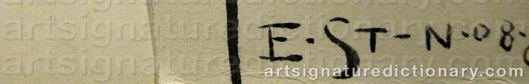 Authentic signature by Erik STRANDMAN on artwork