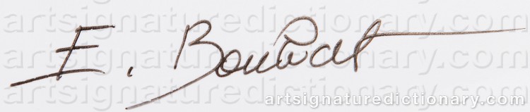 Authentic signature by Édouard BOUBAT on Drawing/Graphic/Print artwork