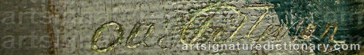 Authentic signature by Olle PETTERSON on artwork