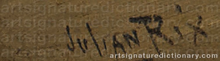 Authentic signature by Julian Walbridge RIX on Painting/Watercolour artwork