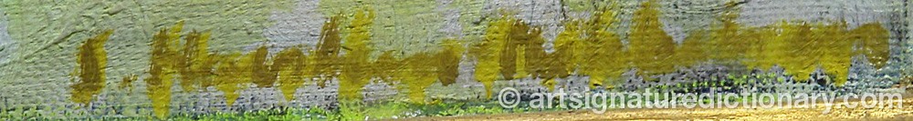 Authentic signature by Sven HAVSTEEN-MIKKELSEN on  artwork