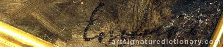 Authentic signature by Delphin ENJOLRAS on  artwork