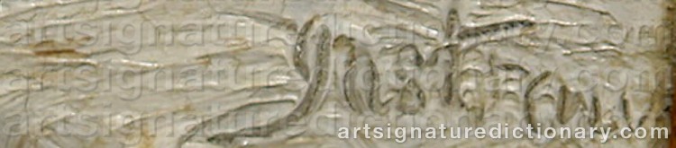 Authentic signature by Viggo JASTRAU on artwork