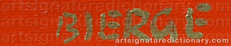 Authentic signature by Roland BIERGE on Painting/Watercolour artwork