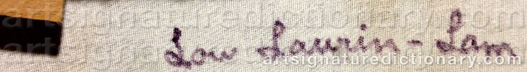 Signature by Lou LAURIN-LAM