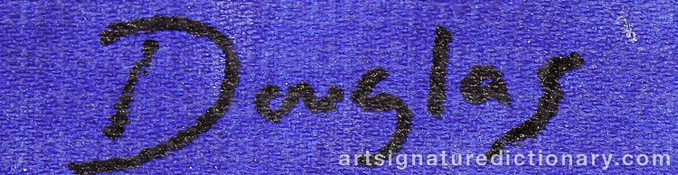 Authentic signature by Art DOUGLAS on Painting/Watercolour artwork