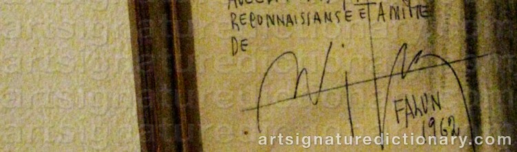 Signature by Wifredo LAM