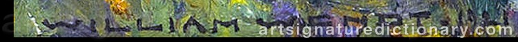 Authentic signature by William WENDT on Painting/Watercolour artwork
