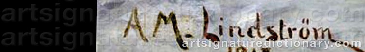 Signature by Arvid Mauritz LINDSTRÖM