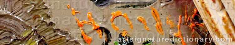 Authentic signature by Harry ORLYK on artwork