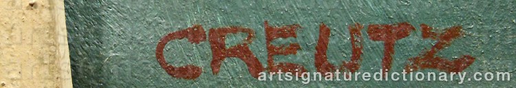 Authentic signature by Magnus CREUTZ on Painting/Watercolour artwork
