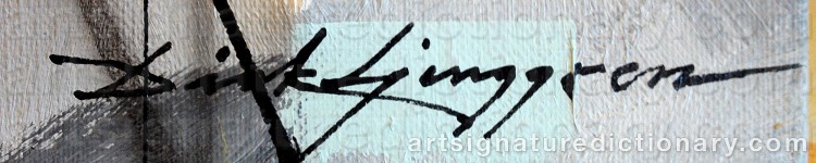 Authentic signature by Dick LJUNGGREN on Painting/Watercolour artwork
