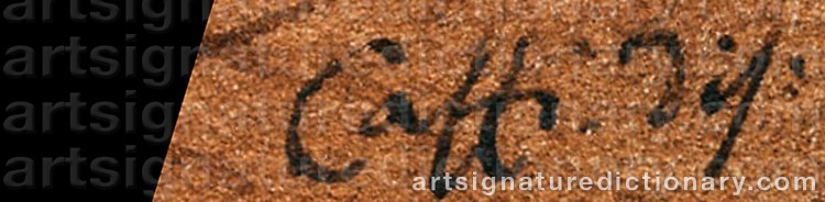 Authentic signature by Cavaliere Ippolito CAFFI on  artwork