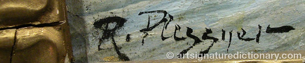 Signature by Rudolf PLESSNER
