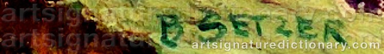 Authentic signature by Bernice Voshel SETZER on  artwork
