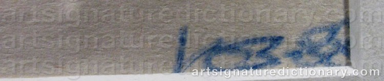 Authentic signature by Yurij Savelievich ZLOTNIKOV on  artwork