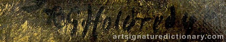 Authentic signature by Ransome Gillet HOLDREDGE on Painting/Watercolour artwork