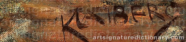 Authentic signature by Fritz KLAIBERG on  artwork