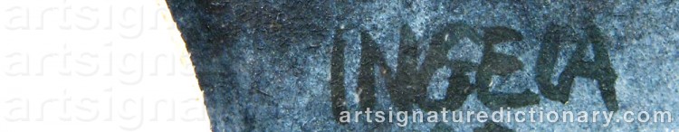 Authentic signature by Ingela STRANDBERG on artwork
