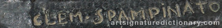 Authentic signature by Clemente ‘Clem’ SPAMPINATO on  artwork