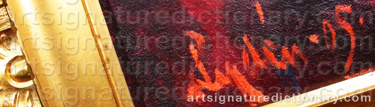 Authentic signature by Edvin LYDÉN on Painting/Watercolour artwork