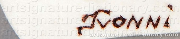 Authentic signature by Ingvar (Sami Artist) SVONNI on Other artwork